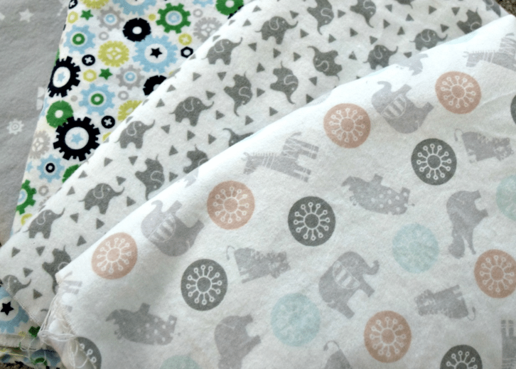 These homemade baby blankets are made with the cutest fabric that's perfect for your new little bundle of joy