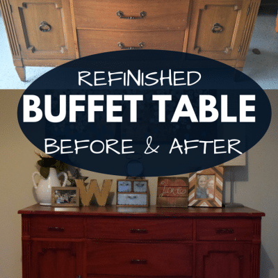 Refinished Buffet Table