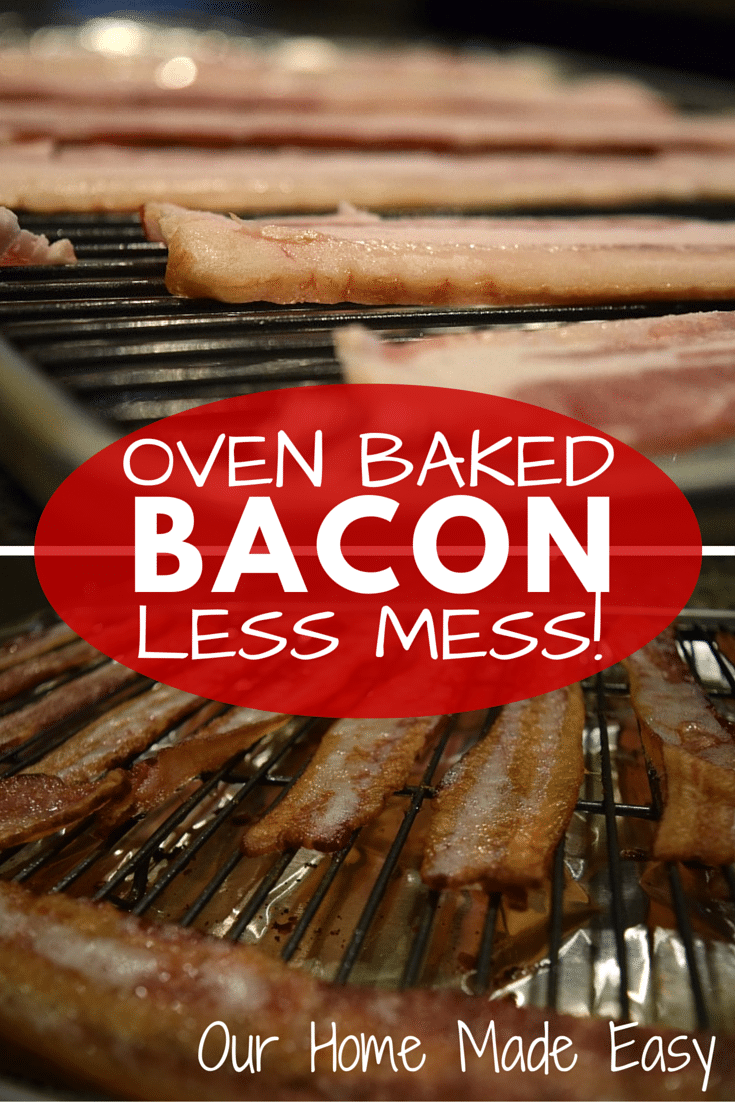 An easy recipe for baking bacon. Less grease, less mess! Excellent for baking large amounts at once (great for groups or families)!