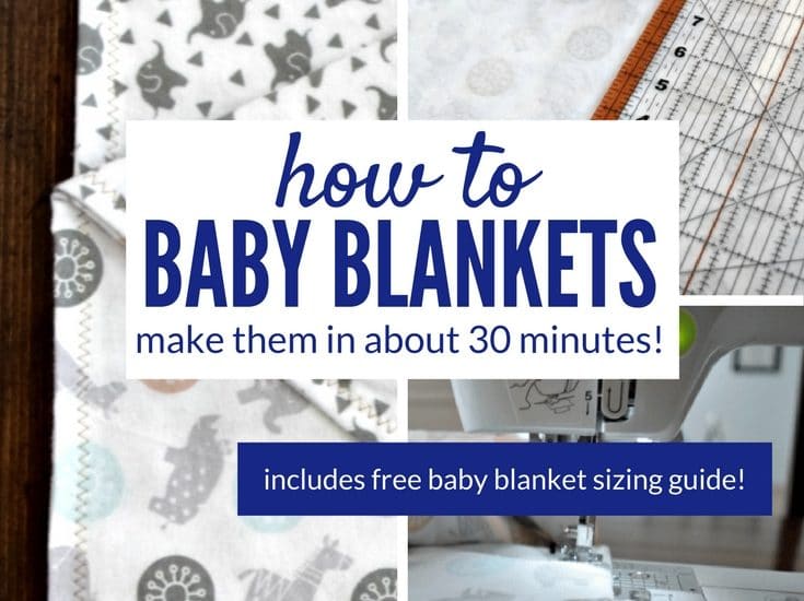Have you ever wanted to make easy baby blankets? You can make them i less than 30 minutes! Find the perfect fabric, wash it, and begin sewing!