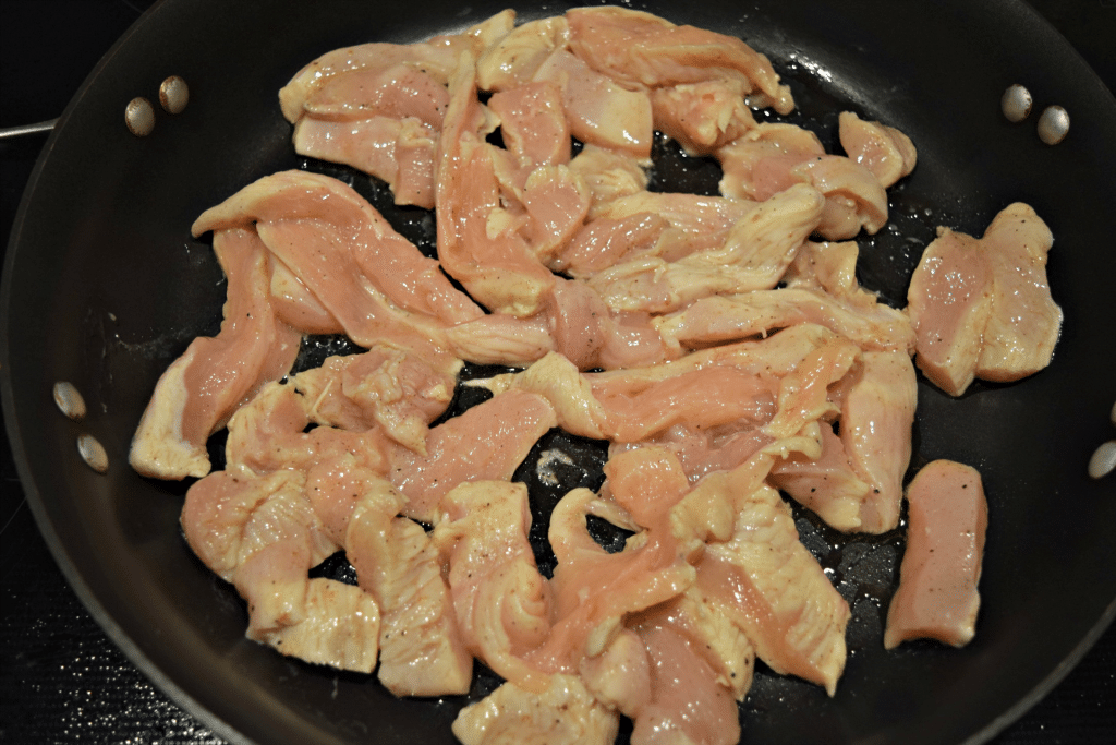 Cook the marinated chicken on the stovetop with a little bit of vegetable oil