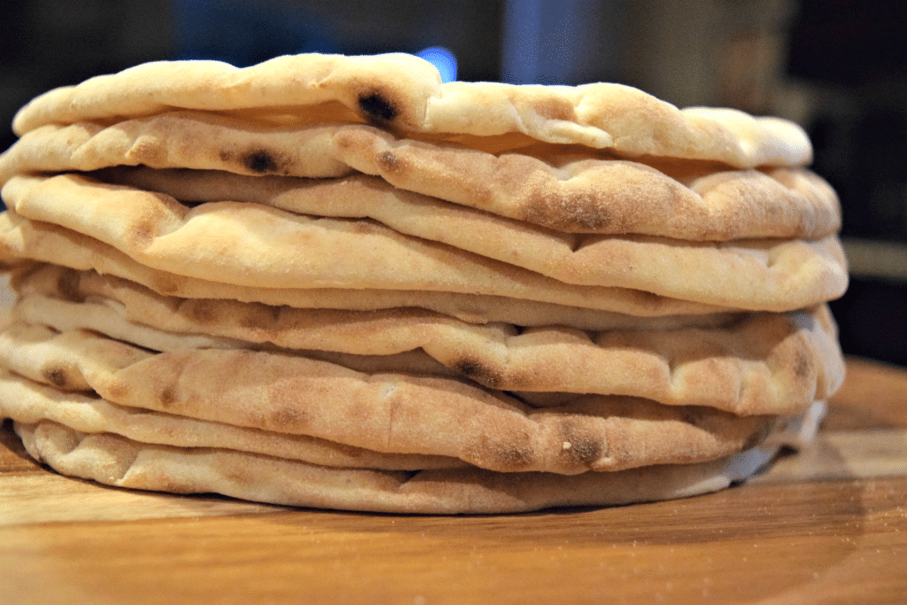 Pita bread is the perfect vehicle for a homemade gyro