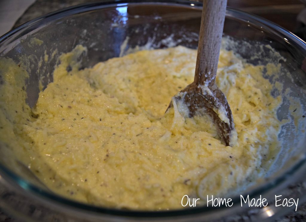 Cheesy stuffed shells filling