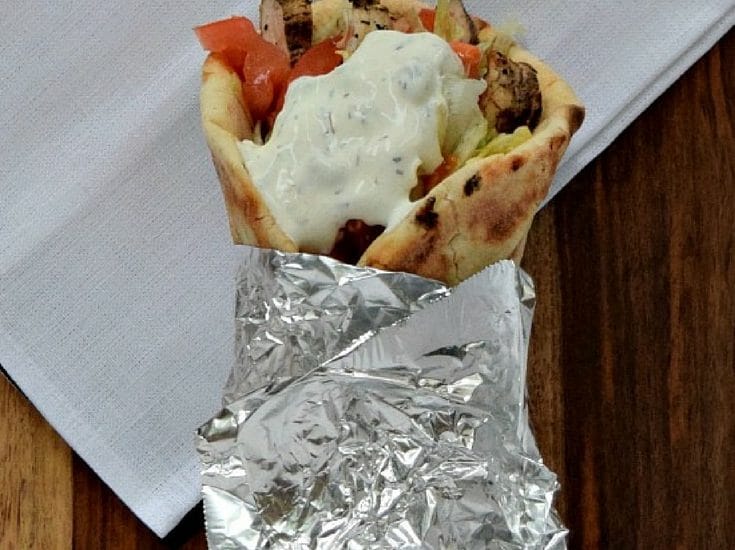 Are you looking for a quick dinner that is also healthy? Skip drive thrus and make these easy chicken gyros! They only take about 15 minutes to make.