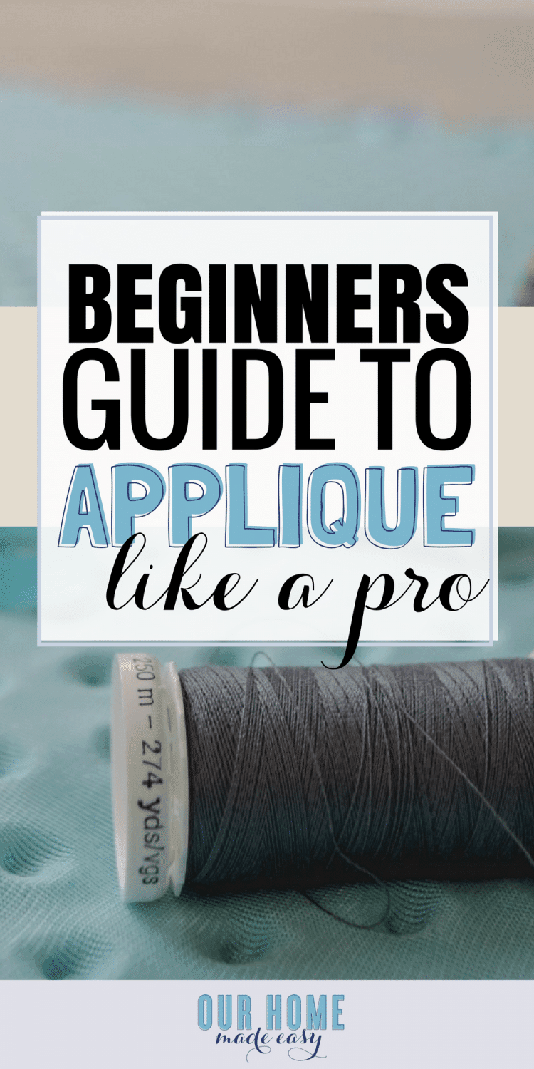 A great how to for beginning sewers who want to learn how to applique using their sewing machine! Check out the step by step instructions. Pictures included! #sewing #monogram