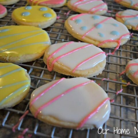 Easter Egg Sugar Cookies with Homemade Icing