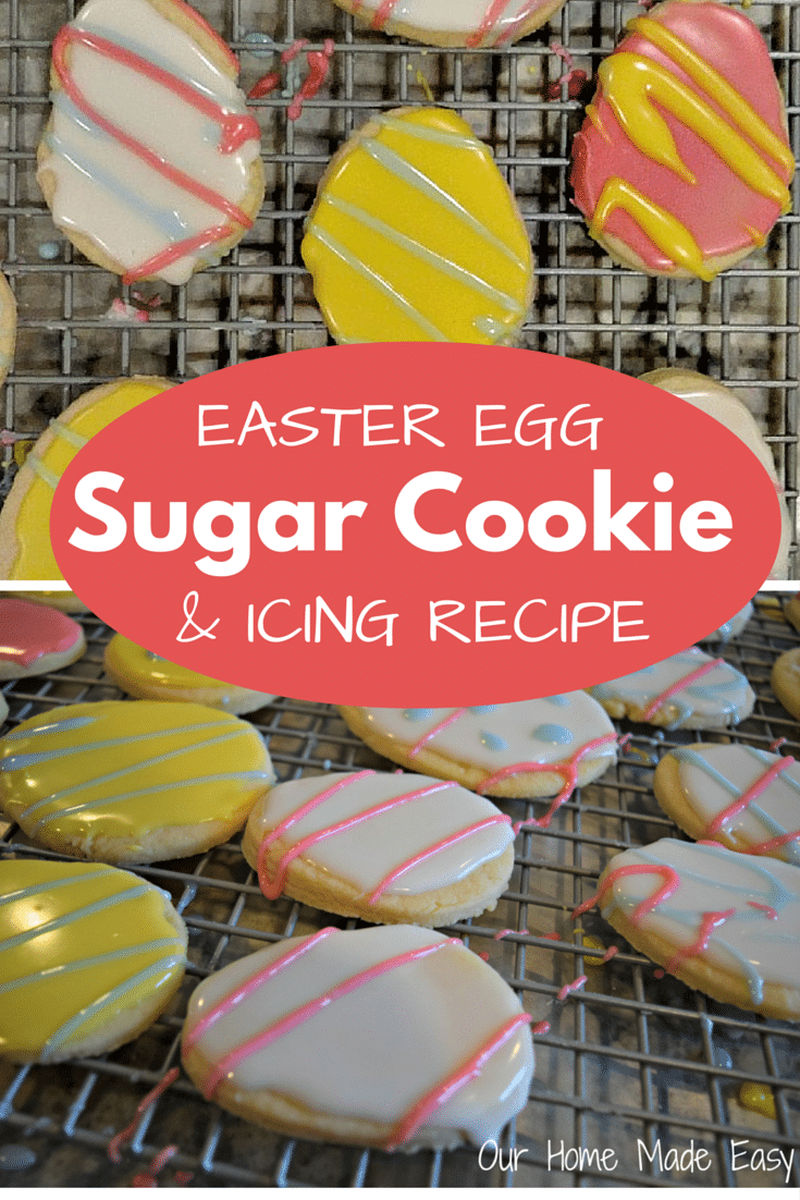 Here's a kid-friendly Easter Egg Sugar Cookie recipe that's perfect for making and decorating with the kids!