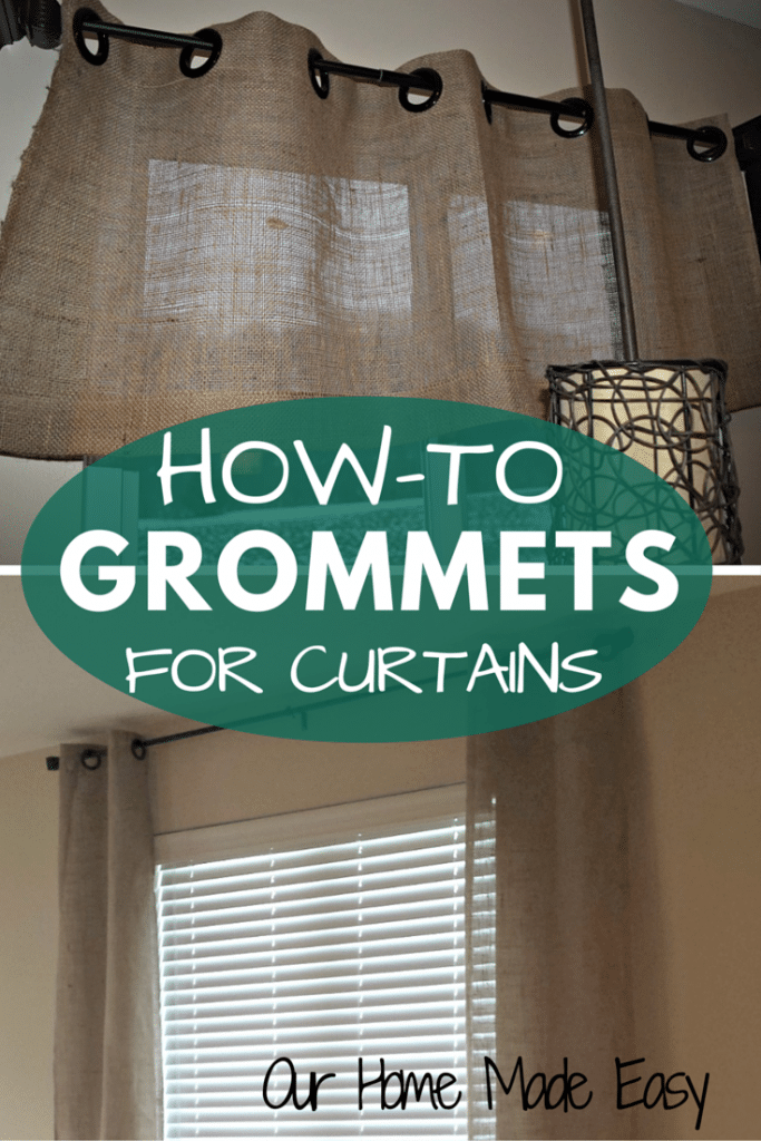 Adding grommets to curtain panels is easy and can be completed in less than 10 minutes! Check out the tutorial!