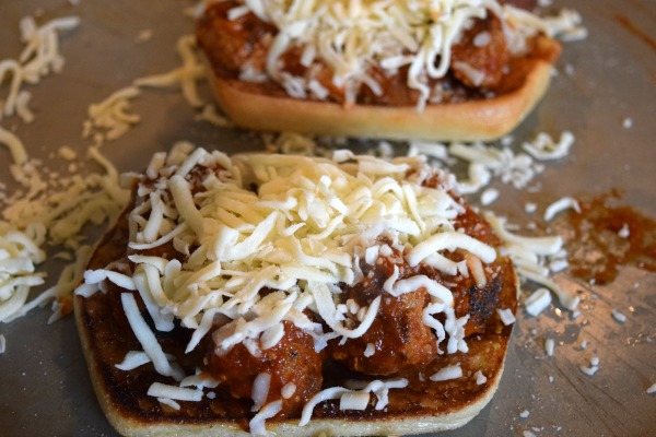 Toss a few turkey meatballs on a sub and top with cheese for a delicious sandwich