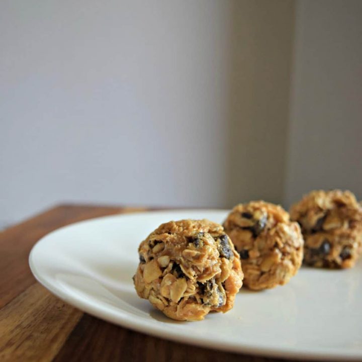 No Bake and super easy to make yourself. Delicious peanut butter, chocolate chips, and honey! Click to see recipe.