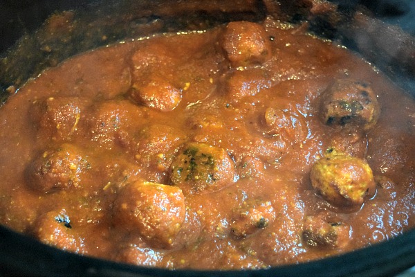 These slow cooker turkey meatballs are perfect for meatball subs or spaghetti