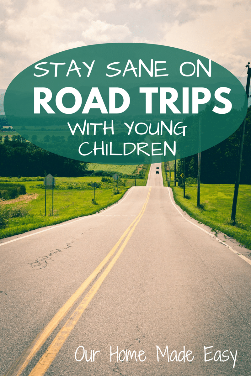 Tips for traveling with kids on day long road trips! Keep your sanity and remember to pack all that you need!