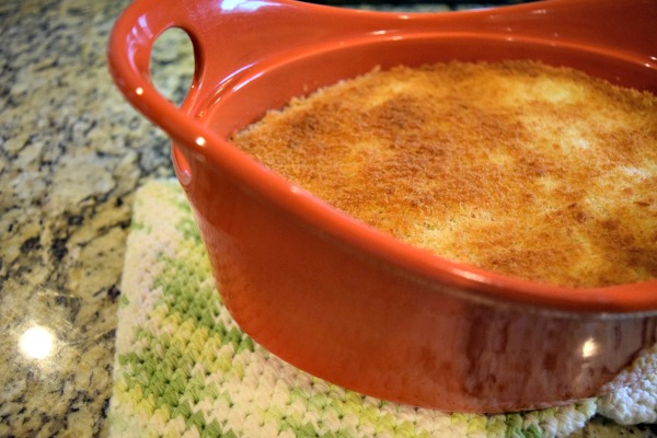 This perfect golden brown, creamy chicken casserole is a delicious weeknight dinner