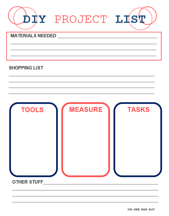 if you're taking on your own DIY project, this printable to-do list is exactly what you need