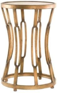 Wooden Hourglass End Table
