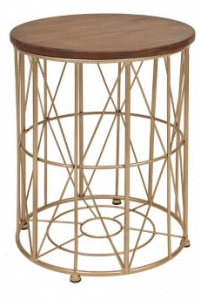 Industrial Gold Side Table
