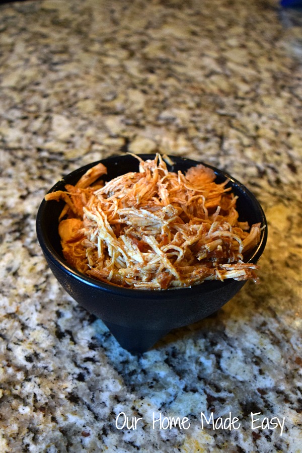 Tender chicken slow cooked to perfection with taco seasoning
