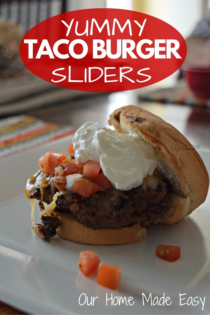 Easy burger sliders with a fun take! They are super easy and yummy! Click to see the recipe!