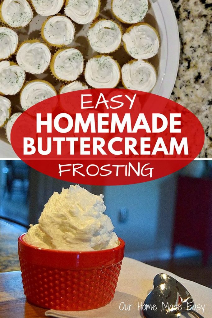 An easy & quick recipe for perfect buttercream frosting! Click for the recipe!