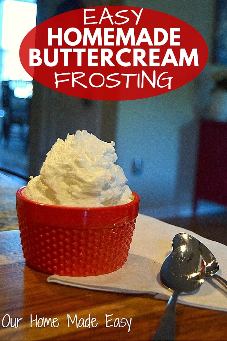 An easy & quick recipe for perfect buttercream frosting! Click for the recipe!