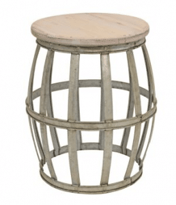 This Woven Barrel Accent Table makes a statement in your living room