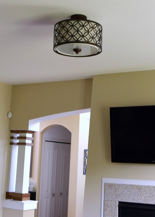 A new upgraded industrial style ceiling light fixture