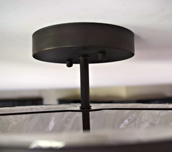 The installed base of the flushmount ceiling light fixture