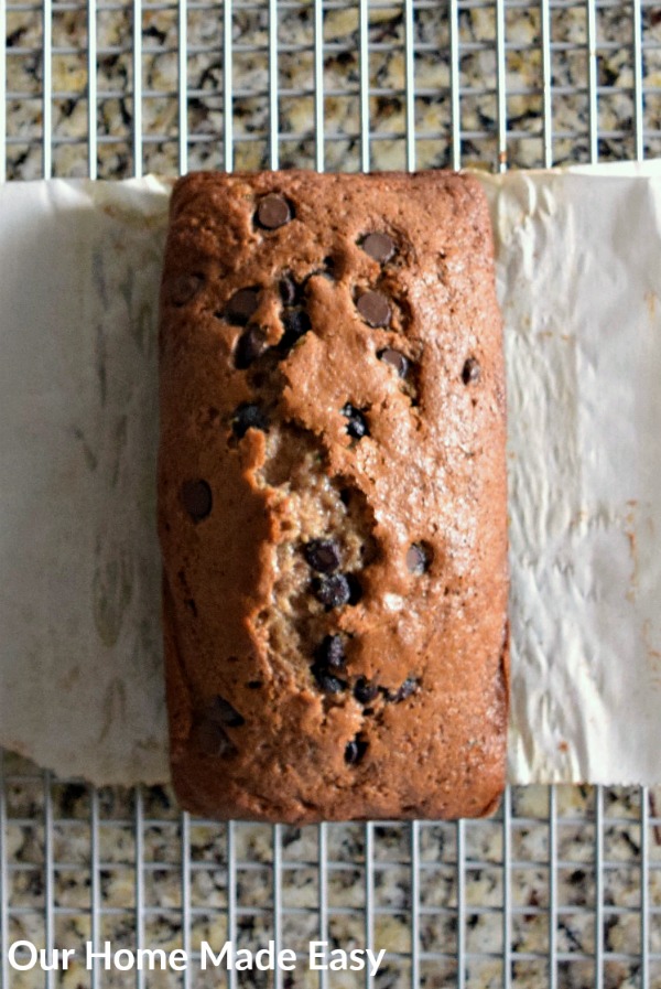 The perfect recipe for zucchini bread! Its has yummy chocolate and it is FULL of moisture and so easy to make. Click to see how it's made!