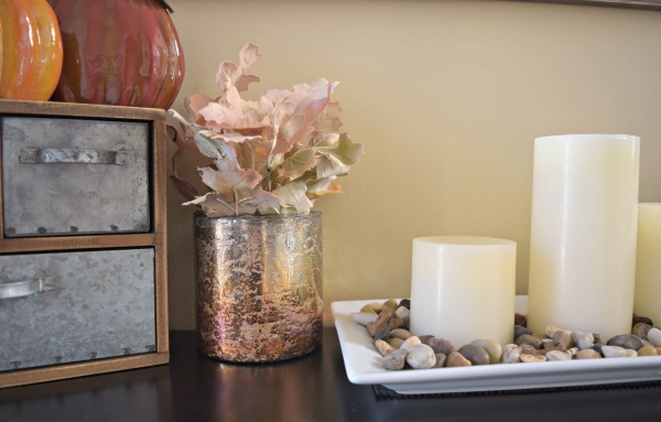 Check out our home's fall decorations! The include a mix of store bought decor and lots of DIY!