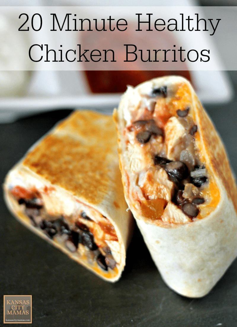 Healthy Chicken Burritos are a light and satisfying dinner solution