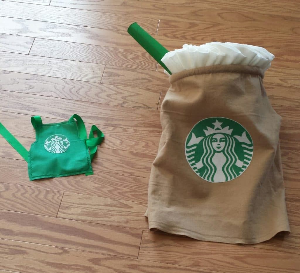 this homemade starbucks barista costume is made with store bought fabric