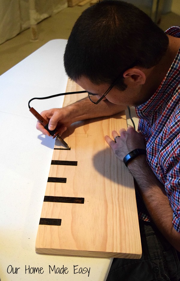 Diy Wood Burned Growth Chart Ruler