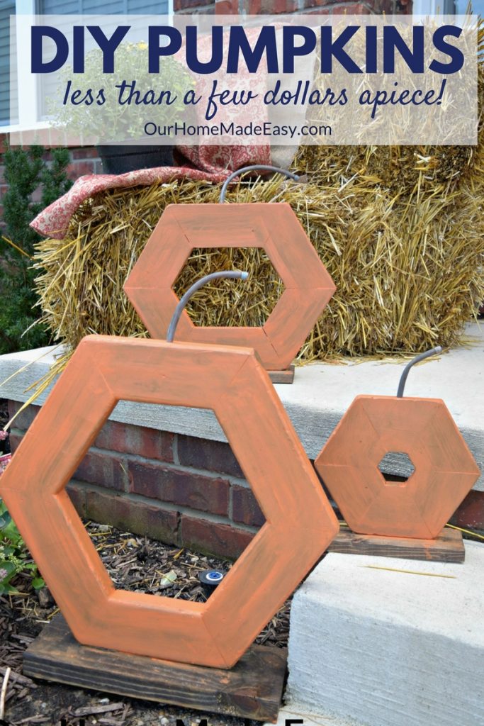 Use leftover lumber for these cute (and easy) pumpkins! 