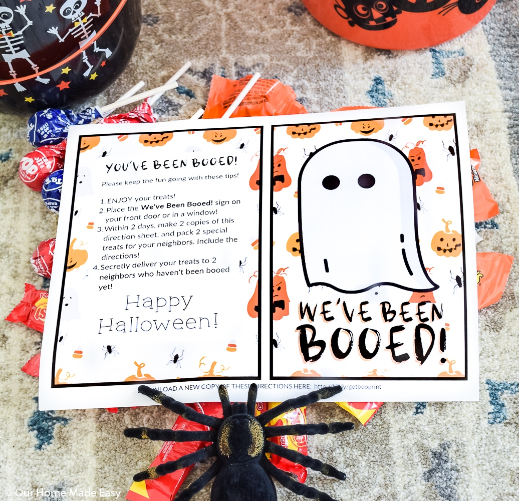 The You've Been Booed Game is a great activity to share with neighbors and friends to ignite the spirit of Halloween