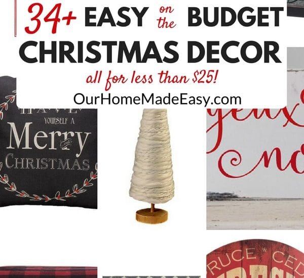 A list of budget friendly items to add to your Christmas decor! Click to see the more than 30 items!