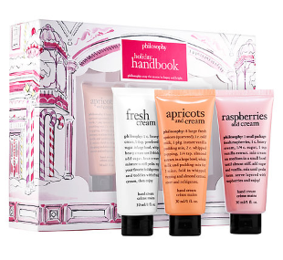 The Philosophy Holiday Handbook is a collection of 3 perfect scented hand creams