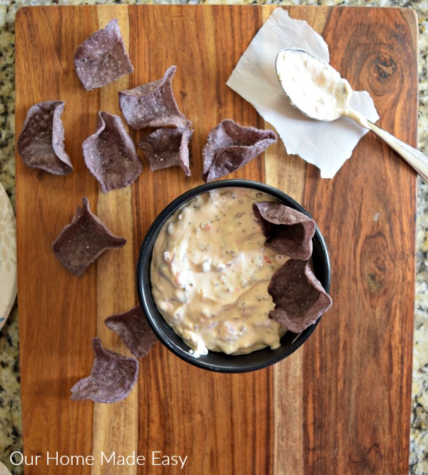 This three ingredient queso dip is perfect for a simple get together with friends