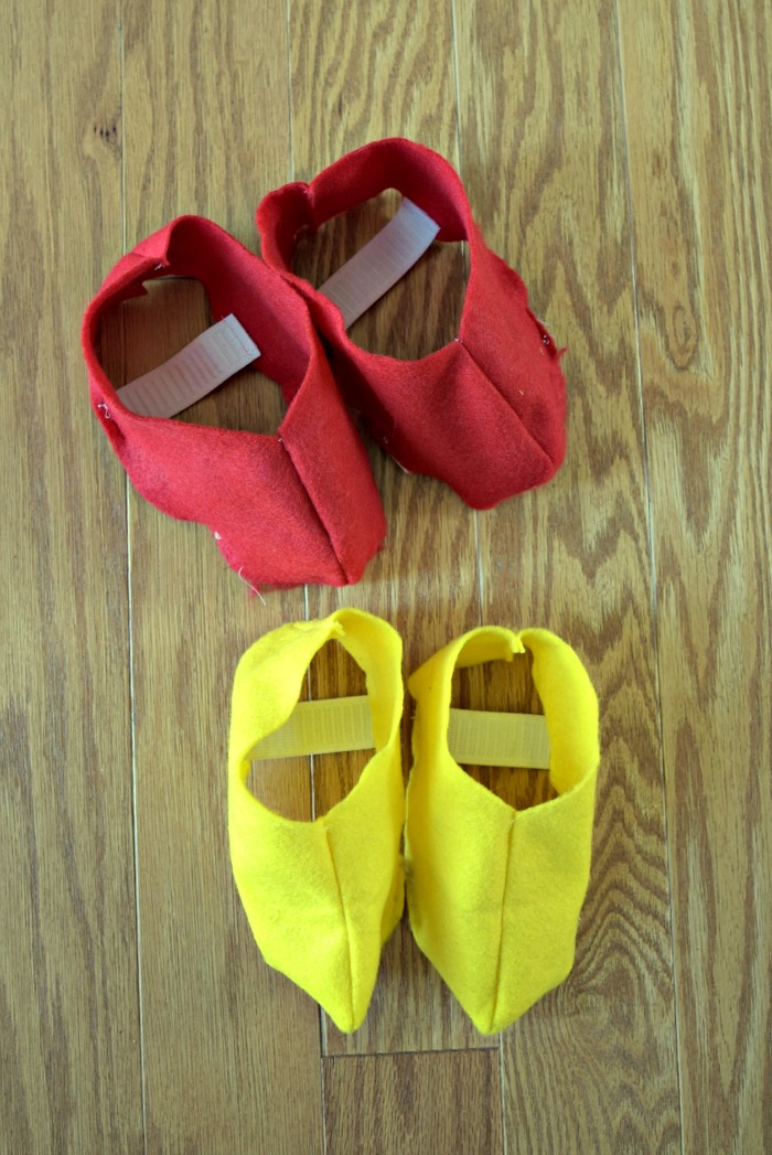 diy yellow mickey mouse shoes