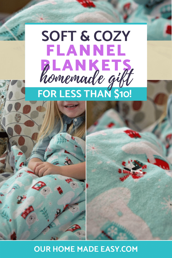 How to make easy DIY flannel kids blankets in just a few steps! This quick tutorial is easy and budget-friendly!