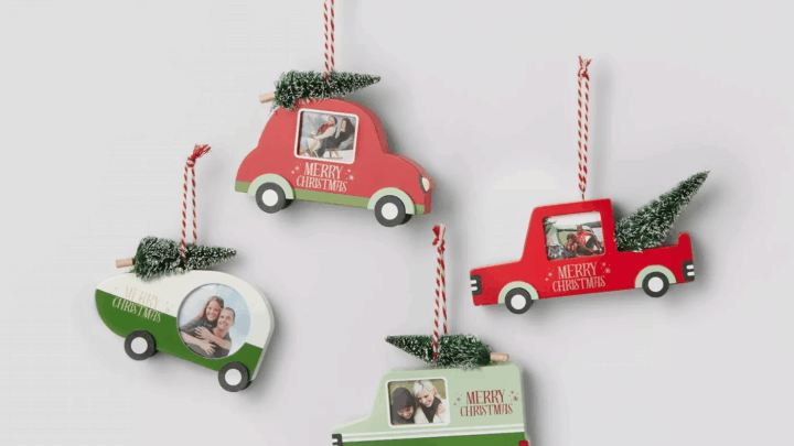 Table Tops-Christmas Car Picture Frame