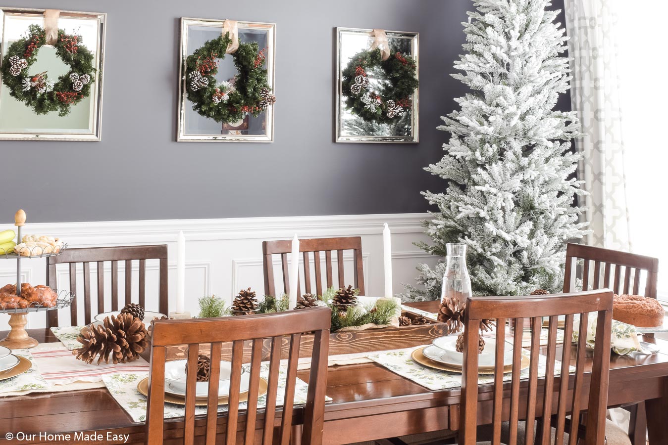 Our simple and festive Christmas dining room is perfect for cozy winter mornings and family breakfast