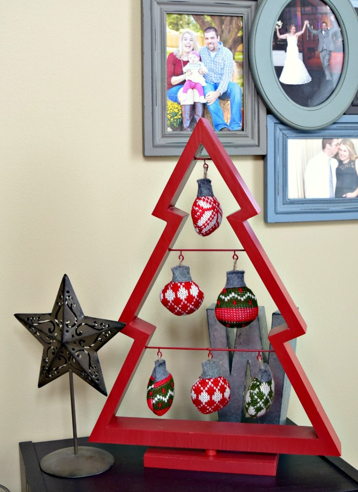 Our ornament tree is one of our favorite cozy Christmas decorations!