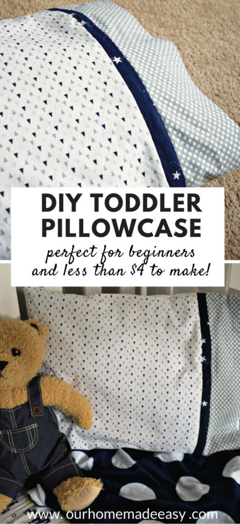 Easy tutorial for toddler pillowcase for beginners! Click to see the step by step instructions.