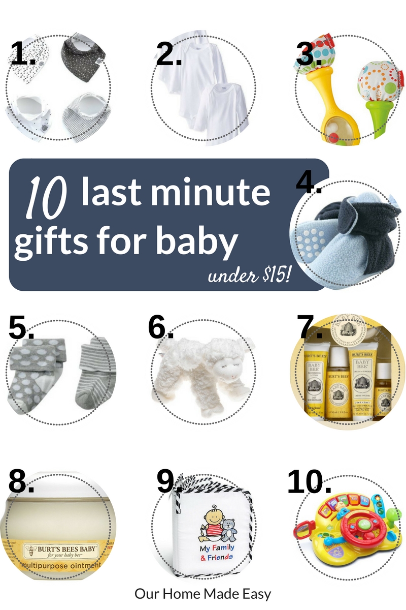 Last minute gifts for the baby in the family... all under $15!