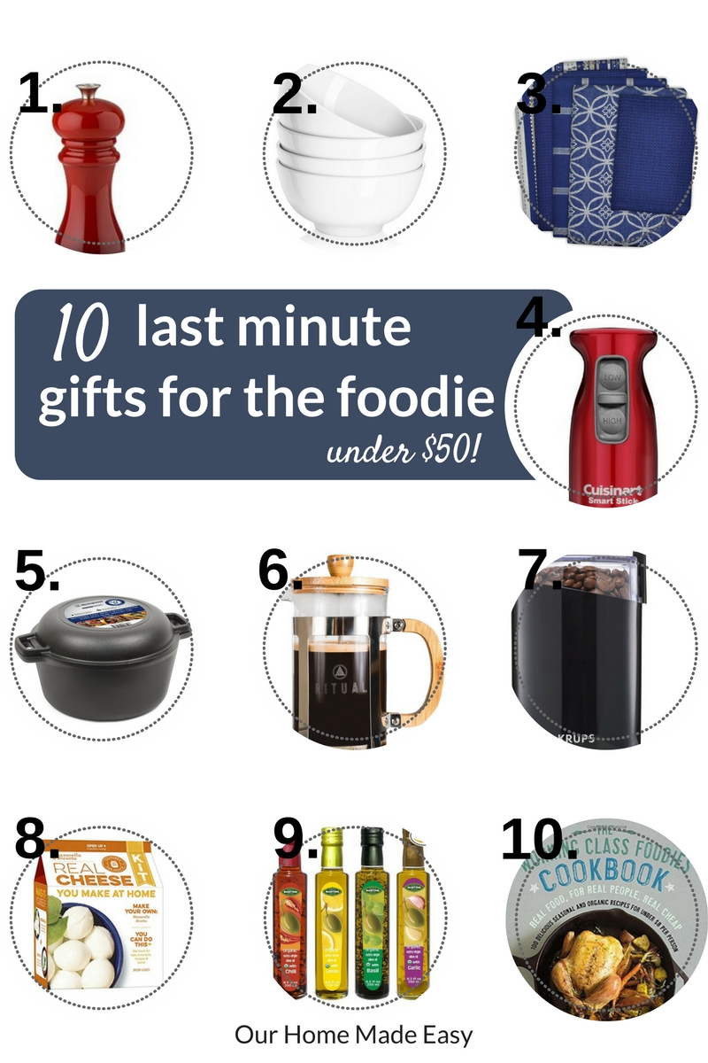 Last minute gifts for the foodie... all under $50!