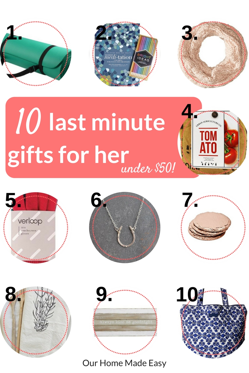 Last minute gifts for her... all under $50!