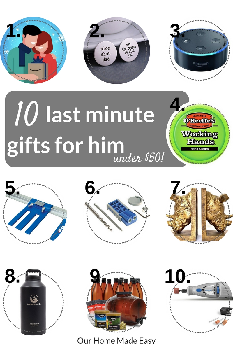 Last minute gifts for him... all under $50!