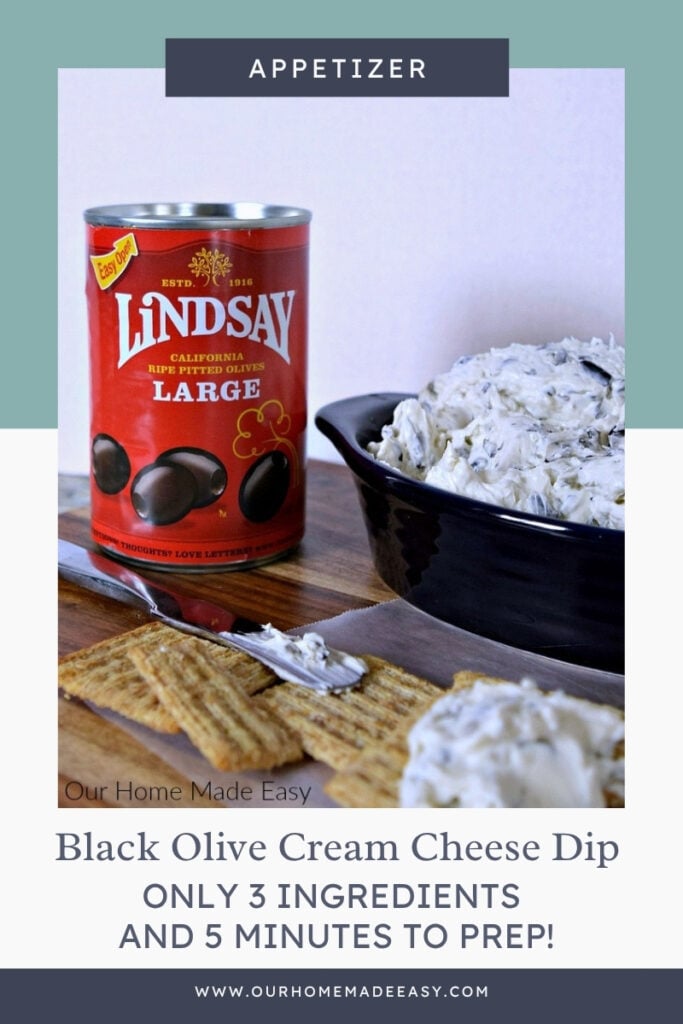 how to make black olive cream cheese dip appetizer