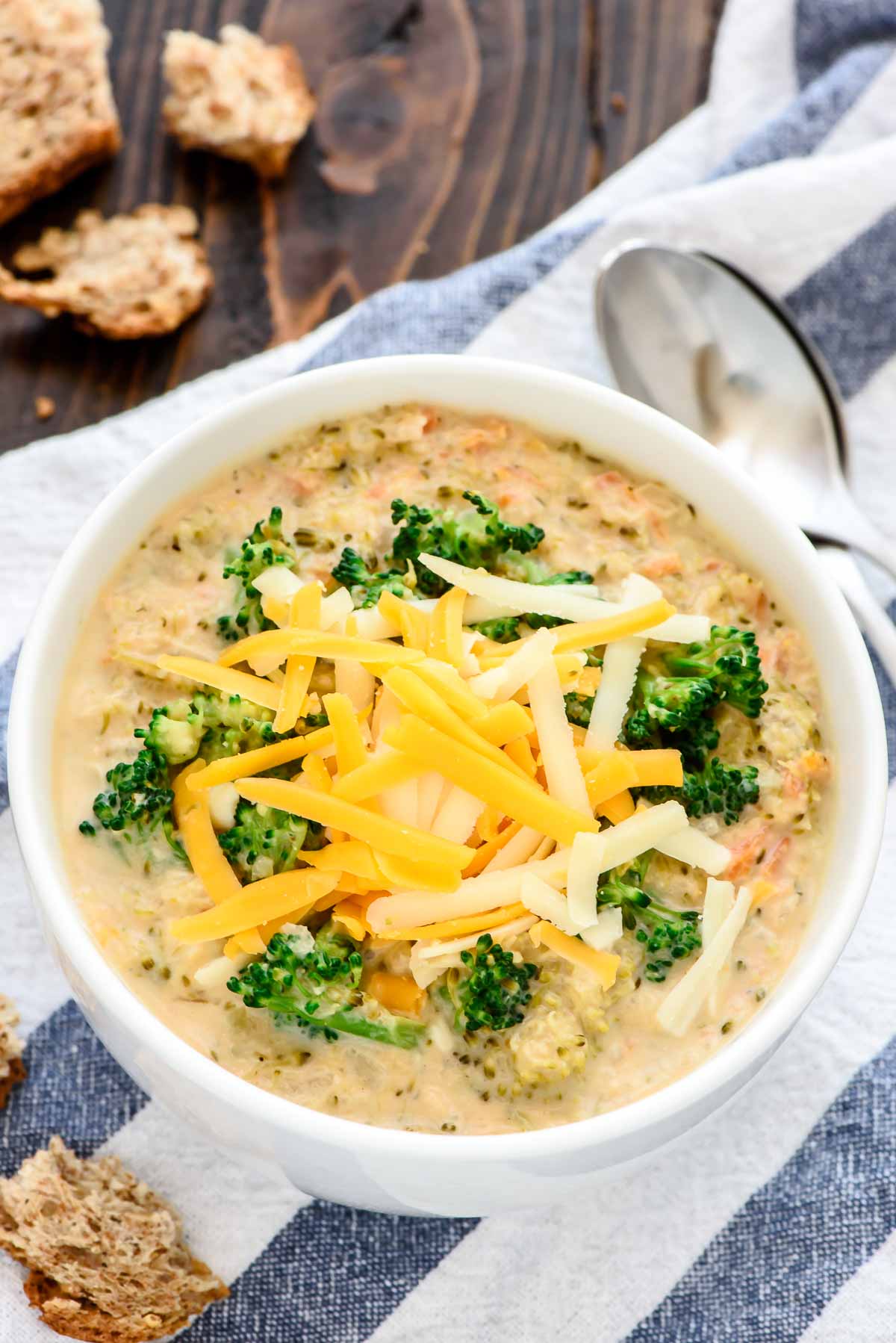 http://www.wellplated.com/slow-cooker-broccoli-and-cheese-soup/