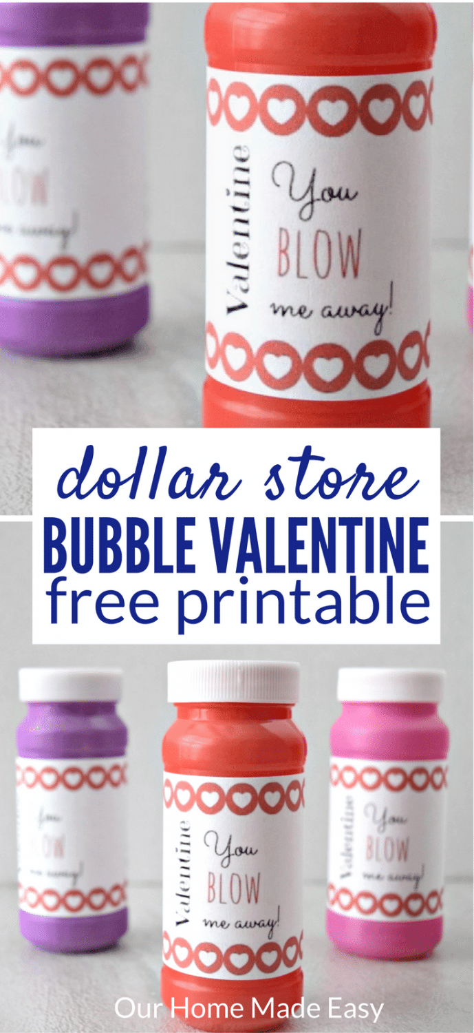 Create a fun non-candy valentine's day gift with these bubble label printables